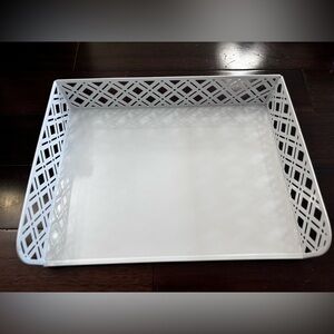 The Container Store White Metal Tray
